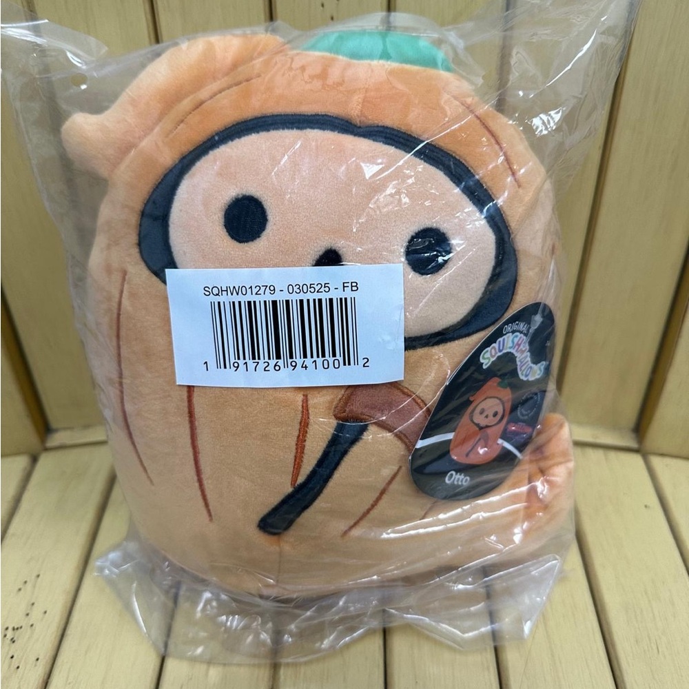 NEW Squishmallows 8” Inch Otto the Orange Pumpkin Grim Reaper Mallow Mash 2025